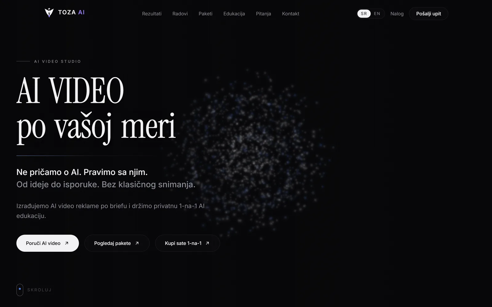 Toza AI — snimak ekrana